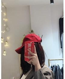 红色鸭舌帽 | キャップ