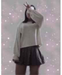 米白色甜美卫衣 | パーカー