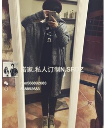 韩国原单 | 慵懒毛衣开衫+针织围巾套装超级好看且划算😃(ニット/セーター)