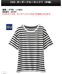 GU | ボーダークルーネックT(Tシャツ/カットソー)