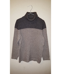 ROSSO PURO | タートルネックバイカラーニット(ニット/セーター)