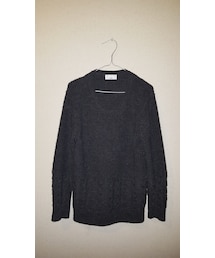 Lui's | ロングケーブル切り替えニット(ニット/セーター)