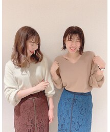 色違いコーデ | 色違いコーデ❤︎(ニット/セーター)