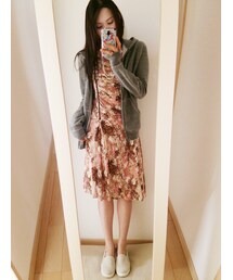 LOUNIE | シャーリングとアシンメな裾(ワンピース)