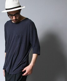 AMERICAN RAG CIE | シルク100%ビックシルエットドレープTシャツ(Tシャツ/カットソー)