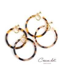 cream dot | イヤリング