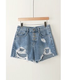 fd style | クラッシュダメージデニムショートパンツ(デニムパンツ)