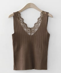 fd style | レースレイヤード袖なし (タンクトップ)