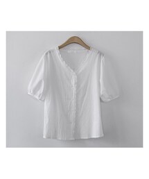 fd style | スカラップレースVブラウス (シャツ/ブラウス)