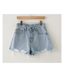 fd style | 裾ダメージデニムショートパンツ(デニムパンツ)