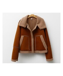 fd style | [22XX]ボアミックスフェイクムートンジャケット(ムートンコート)