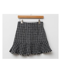 fd style | ツイード裾フリルミニスカート(スカート)