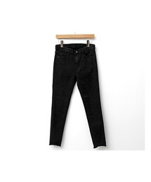 fd style | カットオフ裾ブラックスキニーデニムパンツ (デニムパンツ)