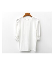 fd style | 波端タックパフ半袖Tシャツ (Tシャツ/カットソー)