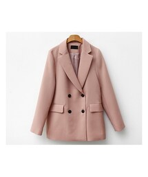 fd style | 配色ボタンシンプルテーラードジャケット (テーラードジャケット)