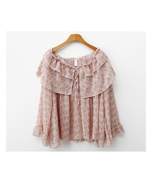 fd style | フリルケープ花柄ブラウス(シャツ/ブラウス)