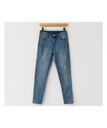 fd style | 部分ダメージワッシングスキニーデニムパンツ (デニムパンツ)