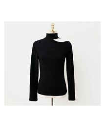 fd style | アンバランスカッティングハイネックリブTシャツ(Tシャツ/カットソー)