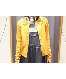 ehka sopo | 刺繍ニットカーデ(カーディガン/ボレロ)