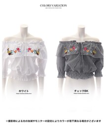 GROWING RICH | 【フラワー刺繍ブラウジングオフショルトップス】 品番 [170414] (その他トップス)