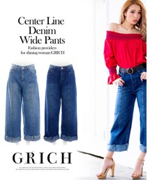 GROWING RICH | センターラインデニムワイドパンツ[170313](デニムパンツ)