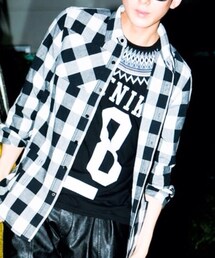 WOmB | バッファローチェックロングシャツ
(シャツ/ブラウス)