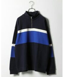RAGEBLUE | パネルウラケハーフZIP(スウェット)