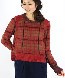 AS KNOW AS de base | ブリットチェックプルオーバー(ニット/セーター)