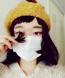 楽 | ハンドメイドツイードベレー帽(ハンチング/ベレー帽)