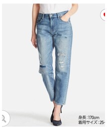 UNIQLO | スリムボーイフレンドフィットアンクルジーンズ(デニムパンツ)