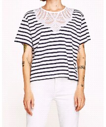 ZARA | チュールアップリケTシャツ(Tシャツ/カットソー)