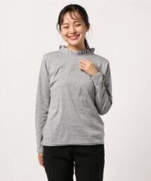 Samansa Mos2 blue | 衿フリルインナー(Tシャツ/カットソー)