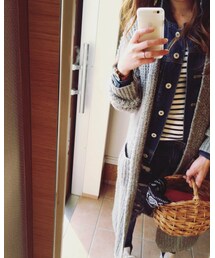 GU | ボーダークルーネックT(Tシャツ/カットソー)