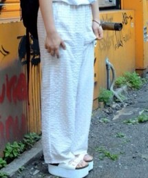 used | 白 チェックパンツ(その他パンツ)