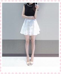 milly's gift-black and white sweet dress-EL07345(チュニック)