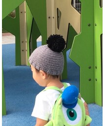 hrdn | 耳なしポンポコリン帽子(ニットキャップ/ビーニー)