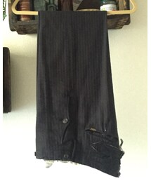 OLD JOE & CO. | OLD JOE & CO.「GENT’S トラウザー」。ヘリンボーン生地にバックルバック、ダブルの裾とか。ヴィンテージのトラウザーのディテールたっぷり。(スーツパンツ)