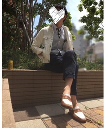 白ジャケ着用 | デニムジャケット