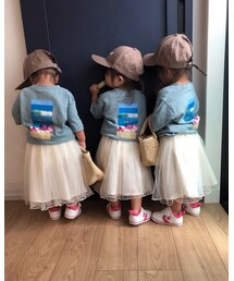 バックプリント | 髪を結んでキャップ被ってるけど後ろから出てる毛がボサボサですね(;꒪⌓꒪)(その他)