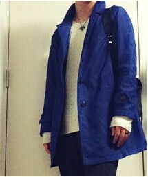 BURBERRY BLACK LABEL | デニム生地風ステンカラーコート(ステンカラーコート)