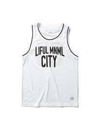 LIFUL MINIMAL GARMENTS. | LIFUL MINIMAL CITY MESH SINGLET wh(Tシャツ/カットソー)