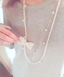 italie to france | リボンネックレス♡(ネックレス)