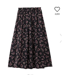 GU | サテンフレアミディスカート(スカート)