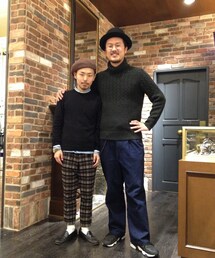 NANO universe | チェックトラウザーズ(スラックス)