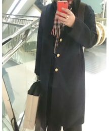 LOVELESS | 黒のロングコート(ステンカラーコート)