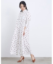 GANNI | 【GANNI】PRINTED COTTON POPLIN MAXI DRESS(ワンピース/ドレス)