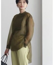 PHEENY | 【PHEENY】別注Wrinkle organdie dress shirt（品番：70210）(トップス)