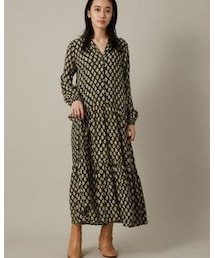 NE QUITTEZ PAS! | 【ne Quittez pas】MODAL SATIN ETHNIC PRINT DRESS（品番：EUE70160）(ワンピース/ドレス)