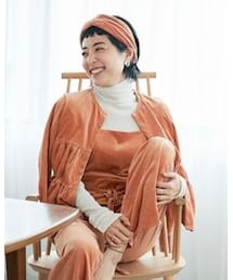 ADAM ET ROPE' | 【ADAM ET ROPE' Peau/アダム エ ロペ ポー】オーガニックコットンベロアカーディガン(品番:GAK20100)(カーディガン/ボレロ)