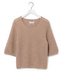 AMOMENTO | KID MOHAIR HALF SLEEVE PULLOVER(ニット/セーター)